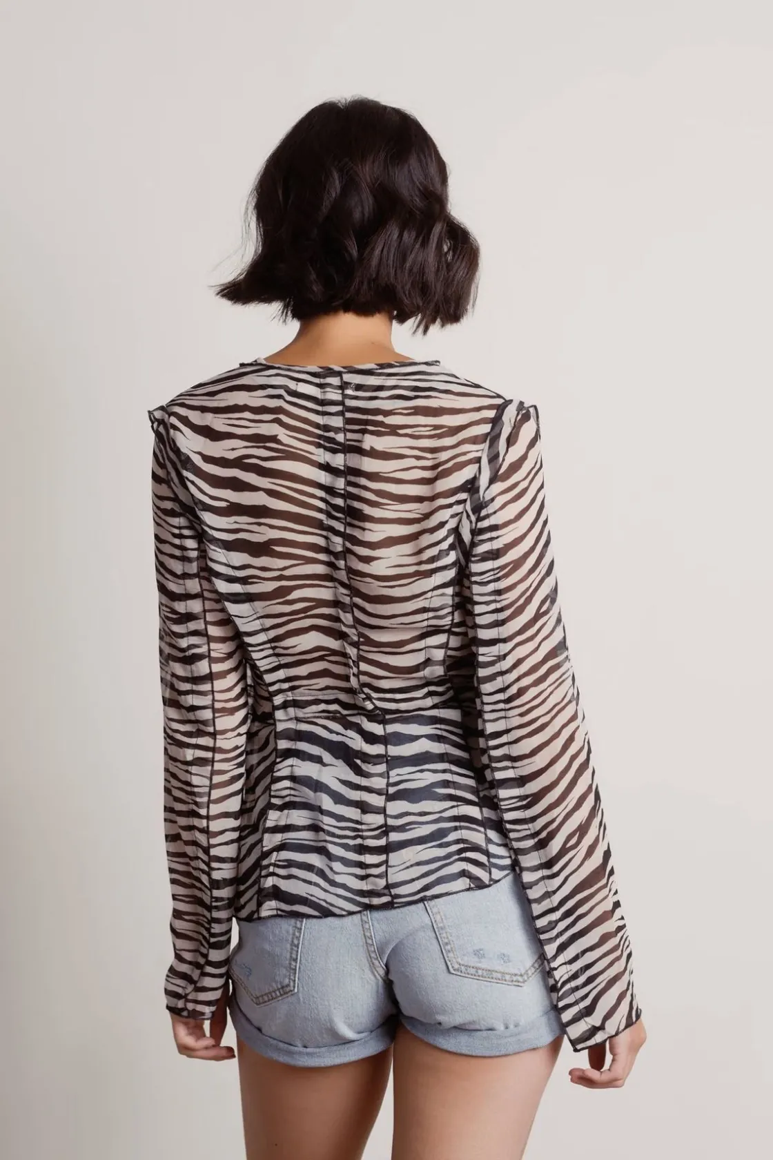 Tobi Take Me Out Again Front Tie Blouse -