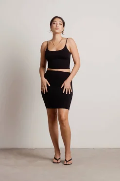 Tobi Take Pride Cami Crop Top And Mini Skirt Set - Black