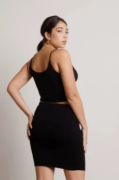 Tobi Take Pride Cami Crop Top And Mini Skirt Set - Black