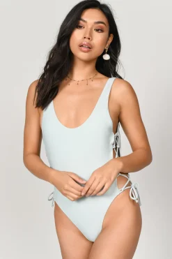 Tobi Taking Sides Lace Up Monokini - Black