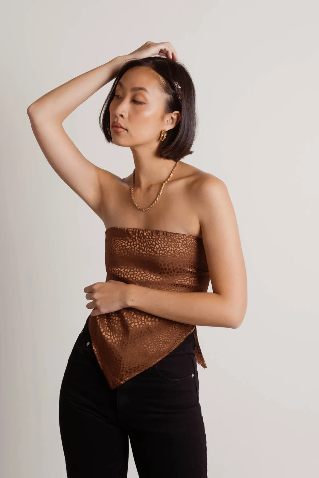 Tobi Talk About Me Tube Top - Moss