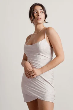 Tobi Tavi Satin Bodycon Mini Dress -