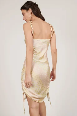 Tobi Tegan Satin Polka Dot Mini Dress -