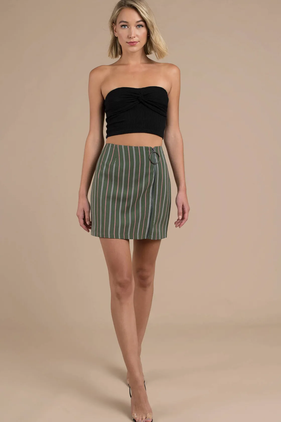 Tobi The Fifth Label Axial Stripe Mini Skirt -