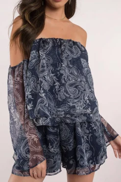 Tobi The Jetset Diaries Off The Shoulder Romper -