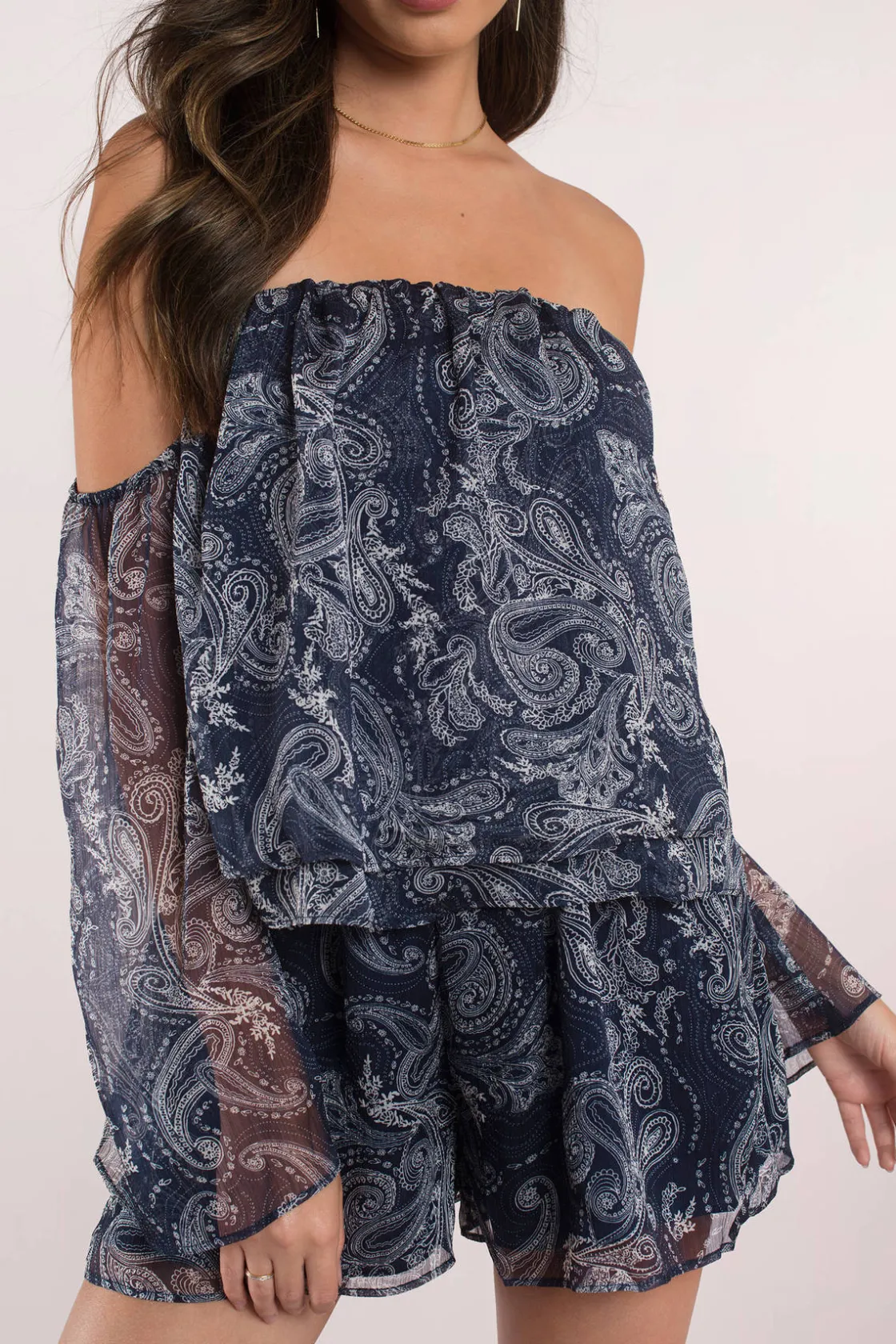 Tobi The Jetset Diaries Off The Shoulder Romper -