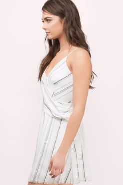 Tobi The Jetset Diaries Raya Stripe Skater Mini Dress -
