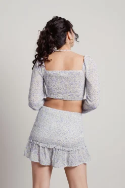 Tobi This Kiss Floral Crop Top And Skort Set -