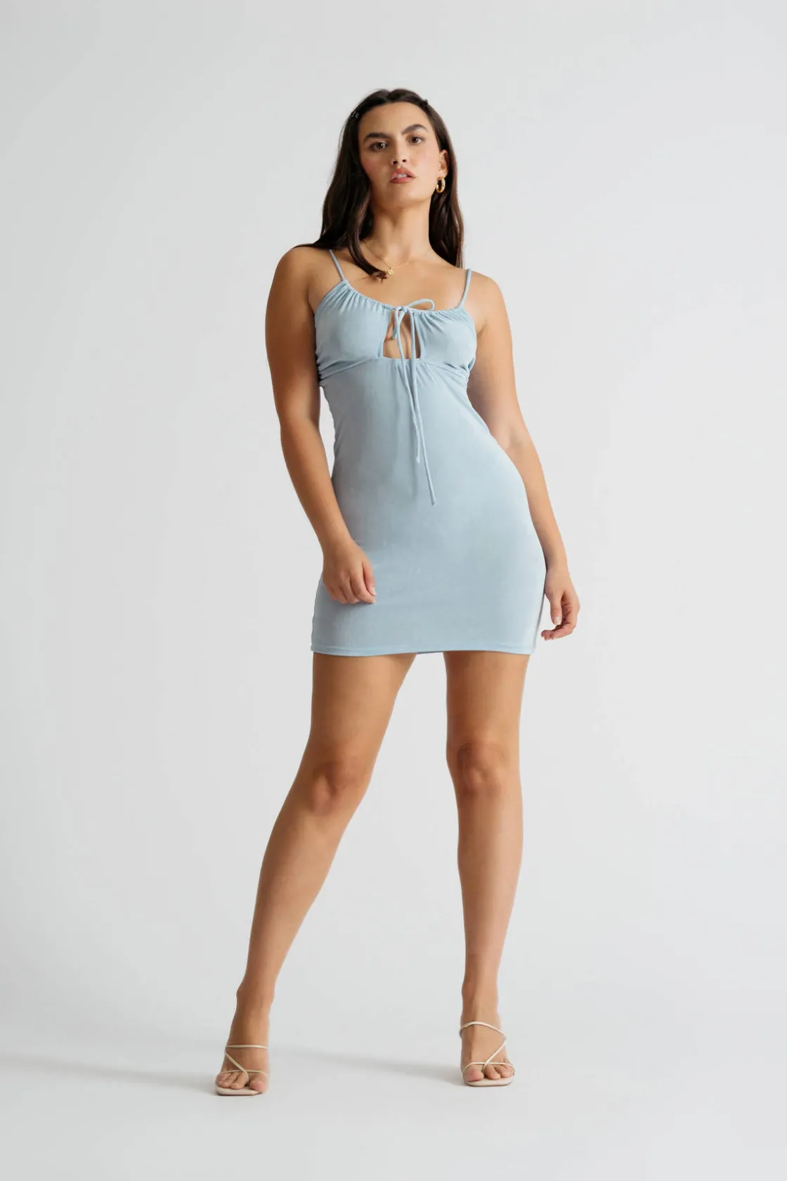 Tobi Those Days Keyhole Cami Mini Dress - Blue