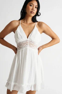 Tobi Thoughtful Time Lace Skater Mini Dress -