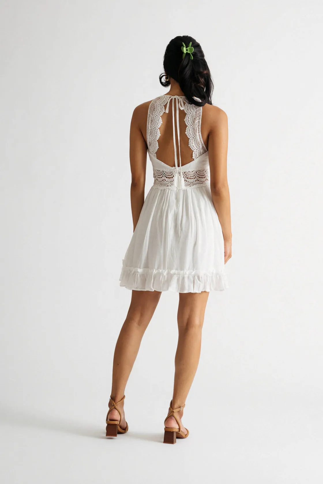 Tobi Thoughtful Time Lace Skater Mini Dress -