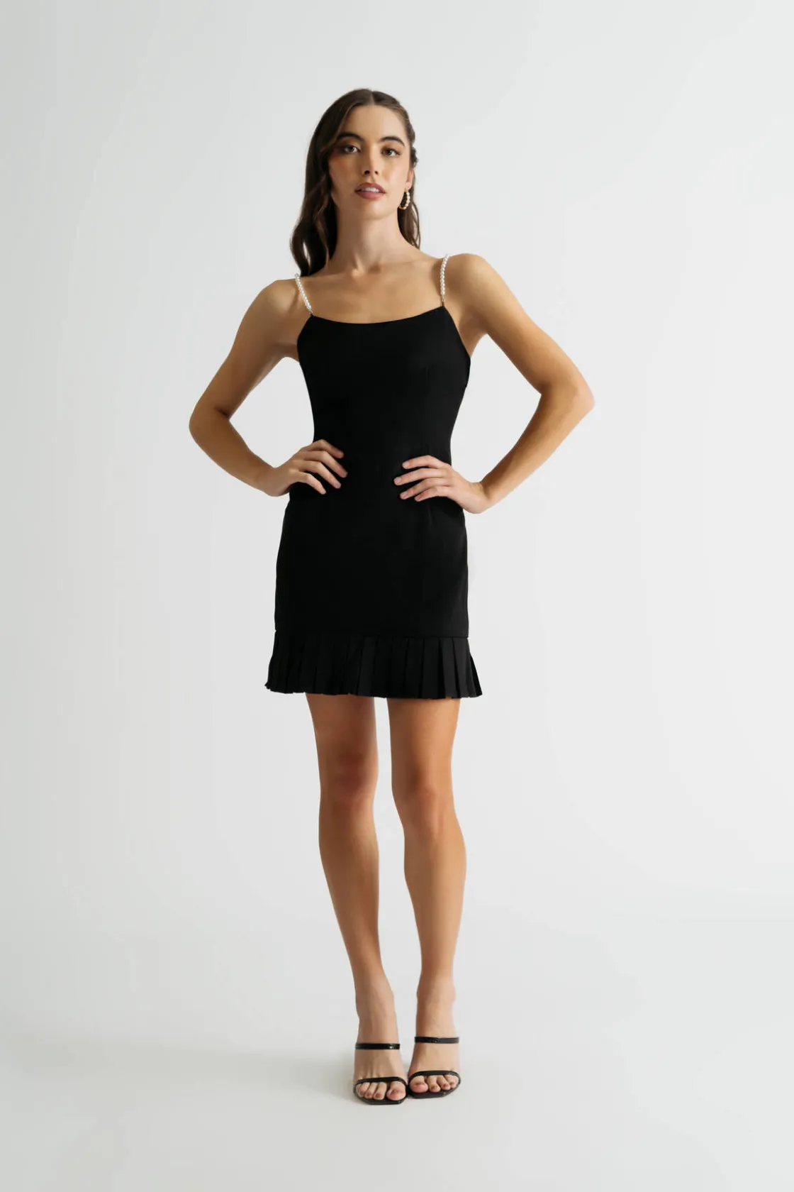 Tobi Tifanny Pearl Strap Bodycon Mini Dress -