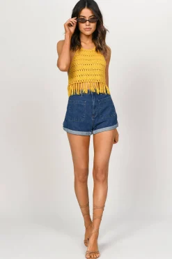 Tobi Tina Crop Top - Yellow
