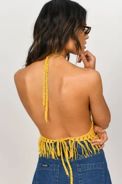Tobi Tina Crop Top - Yellow