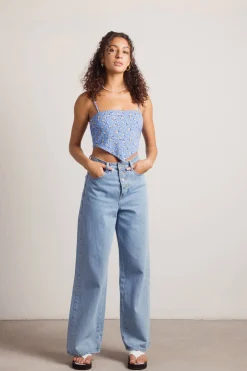 Tobi Told You So Crop Top - Blue