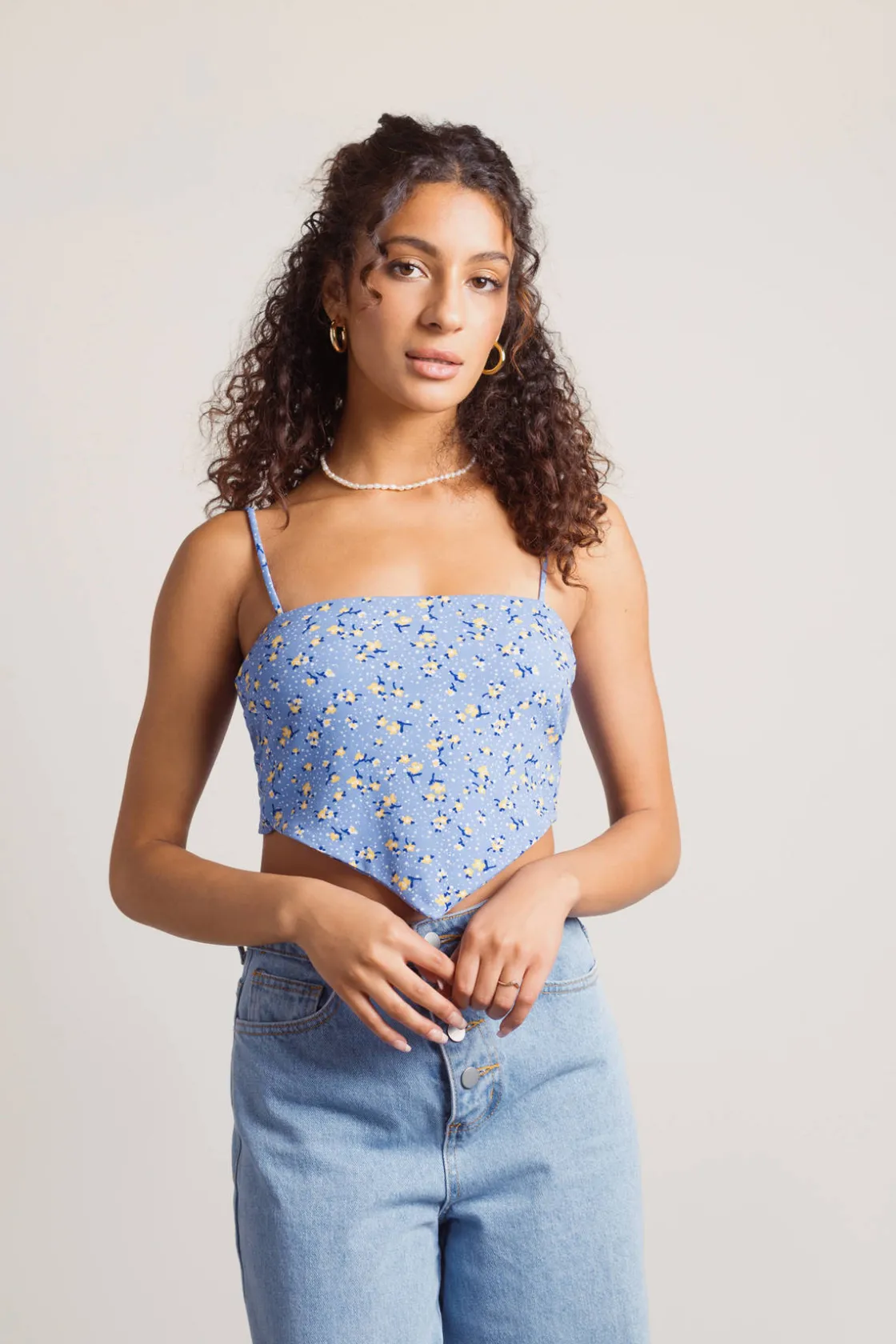 Tobi Told You So Crop Top - Blue