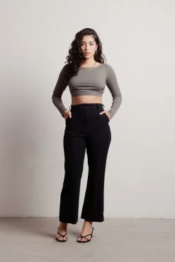 Tobi Tomo Crop Top - Olive