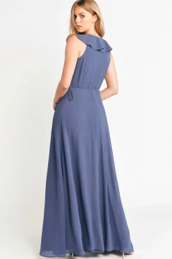 Tobi Treasure Me Plunging High Slit Maxi Dress - Lilac