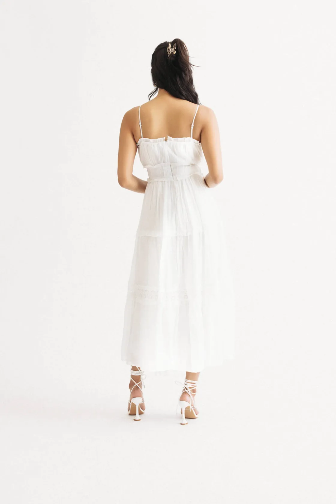 Tobi Trinnie Tiered Ruffle Maxi Dress