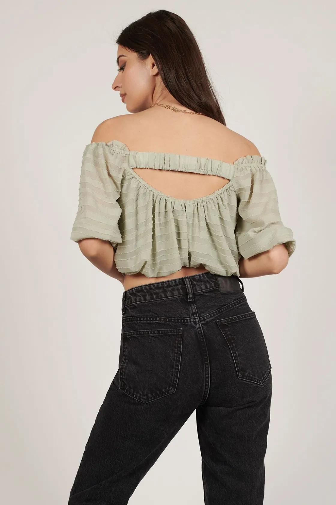 Tobi Try Again Open Back Blouse -