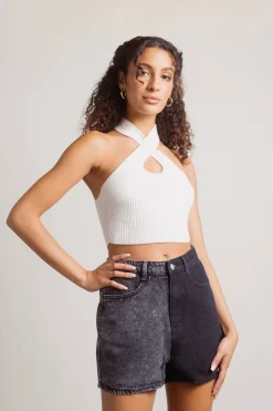 Tobi Two Face Denim Shorts -