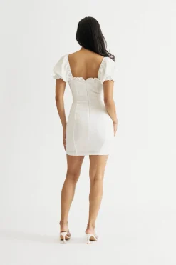Tobi Umi Sweetheart Puff Sleeve Bodycon Mini Dress