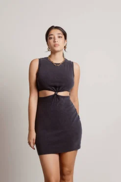 Tobi Underneath It All Front Knot Cutout Mini Dress -