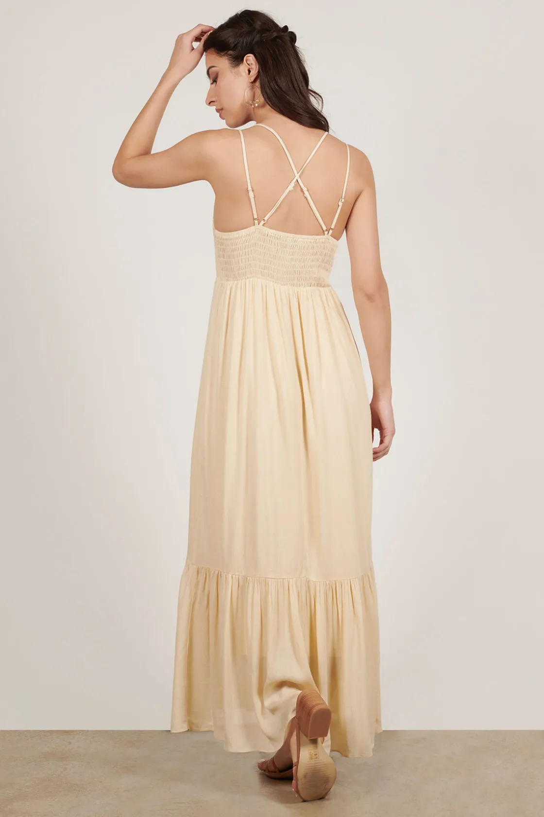 Tobi Valence Lace Ruffle Maxi Dress -