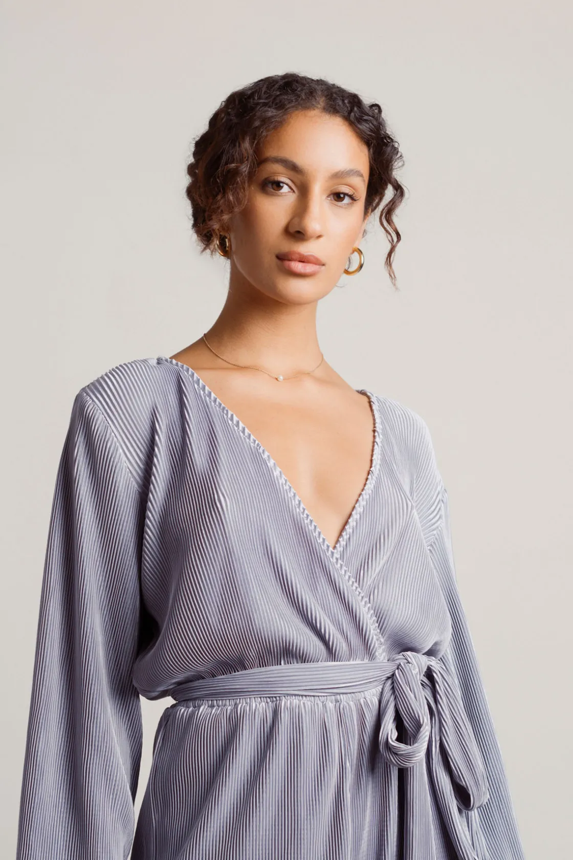 Tobi Vasha Waist Tie Romper - Blue
