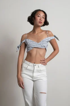 Tobi Victoria Crop Top - Grey