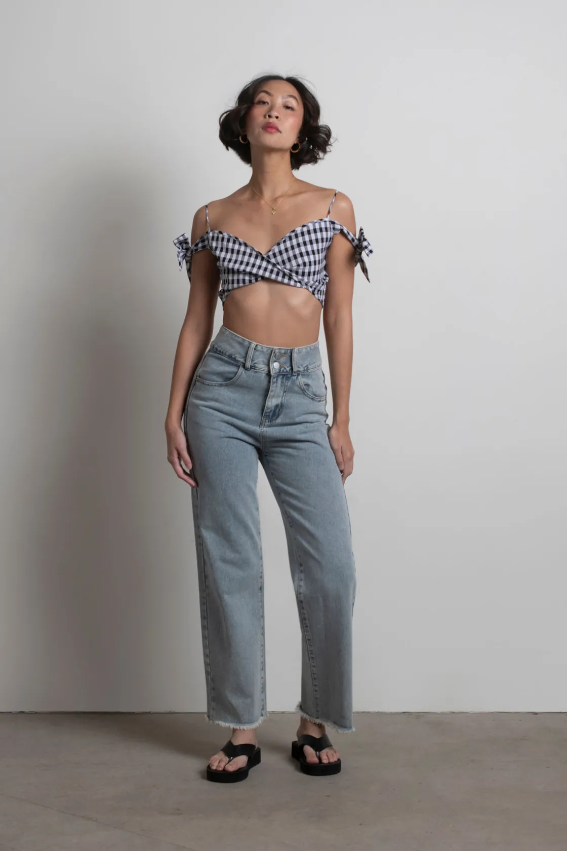Tobi Victoria Crop Top - Grey