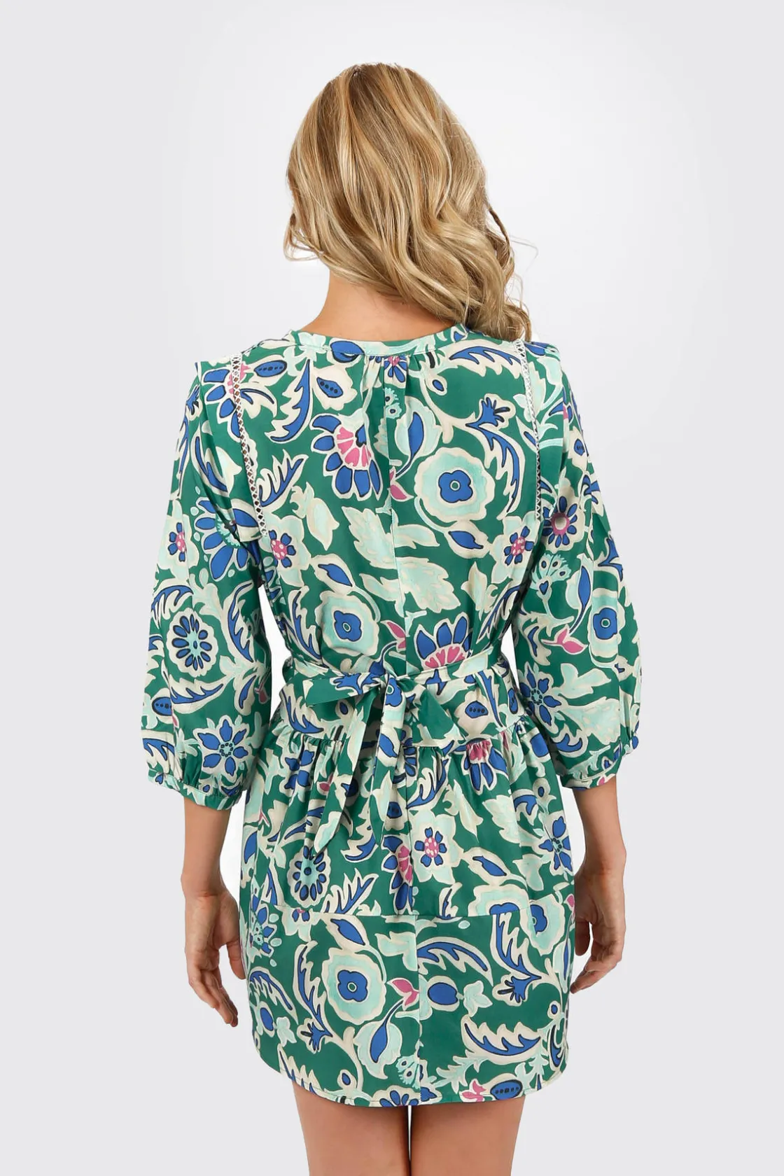 Tobi Viviana Floral Belted Mini Dress -