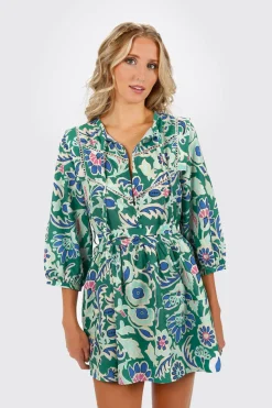 Tobi Viviana Floral Belted Mini Dress -