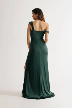 Tobi Wait For Me Satin Mermaid Slit Maxi Dress