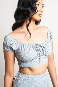 Tobi Wait No Longer Floral Crop Top And Mini Skirt Set -