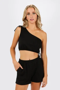 Tobi Walk Off One Shoulder Top And Short Set -