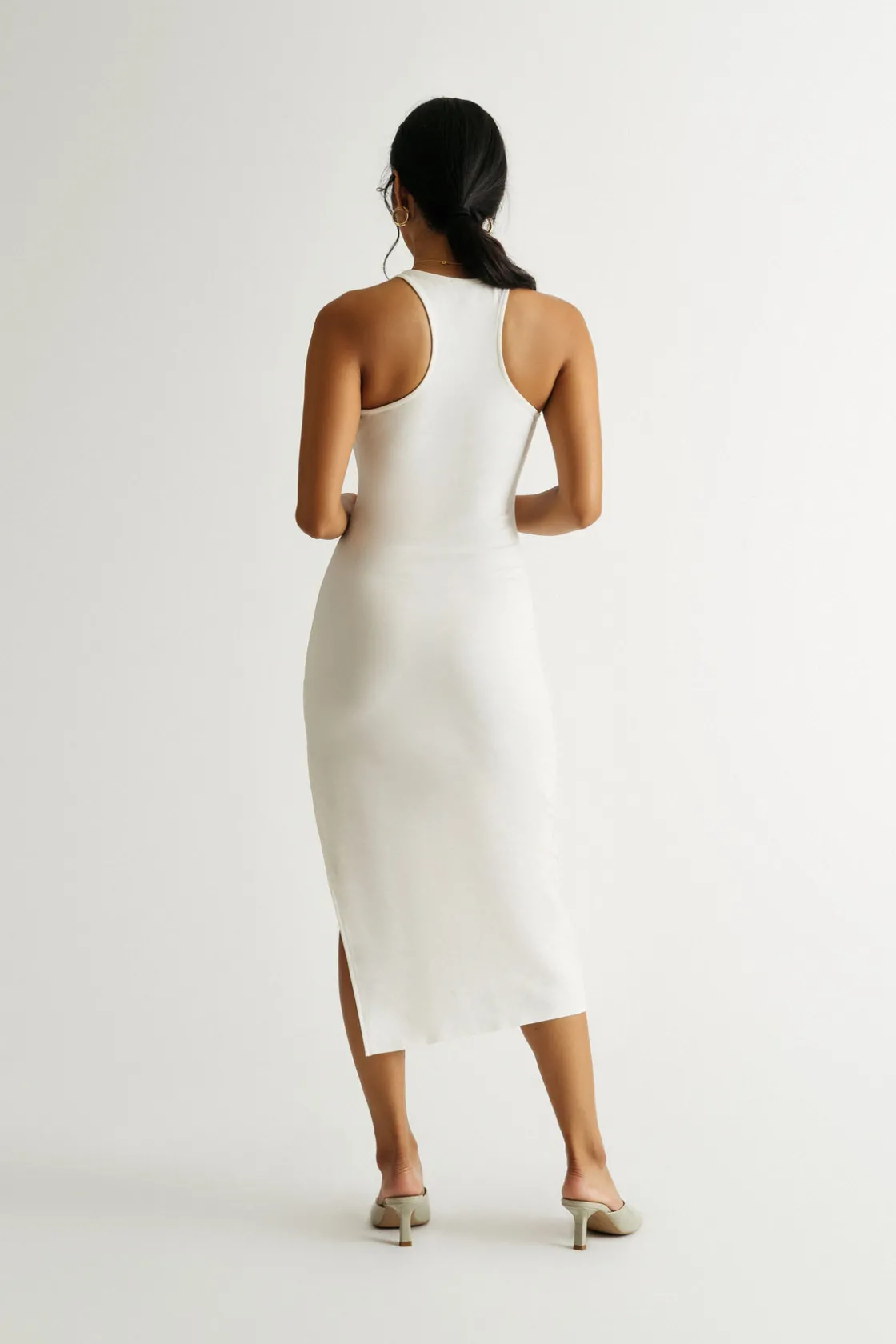 Tobi Walk The Walk Halter Slit Midi Dress -