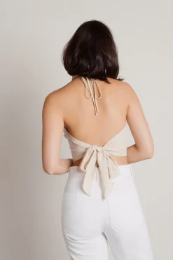 Tobi Warm Breeze Crop Top - Natural