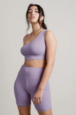 Tobi Warm Up One Shoulder Top And Biker Short Set -