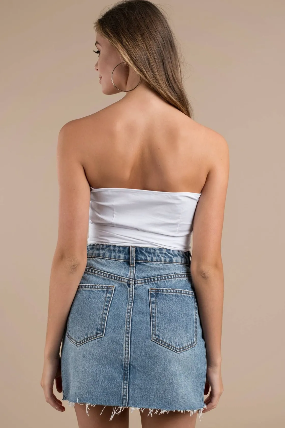 Tobi Wasted Times Crop Top - White