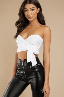 Tobi Wasted Times Crop Top - White