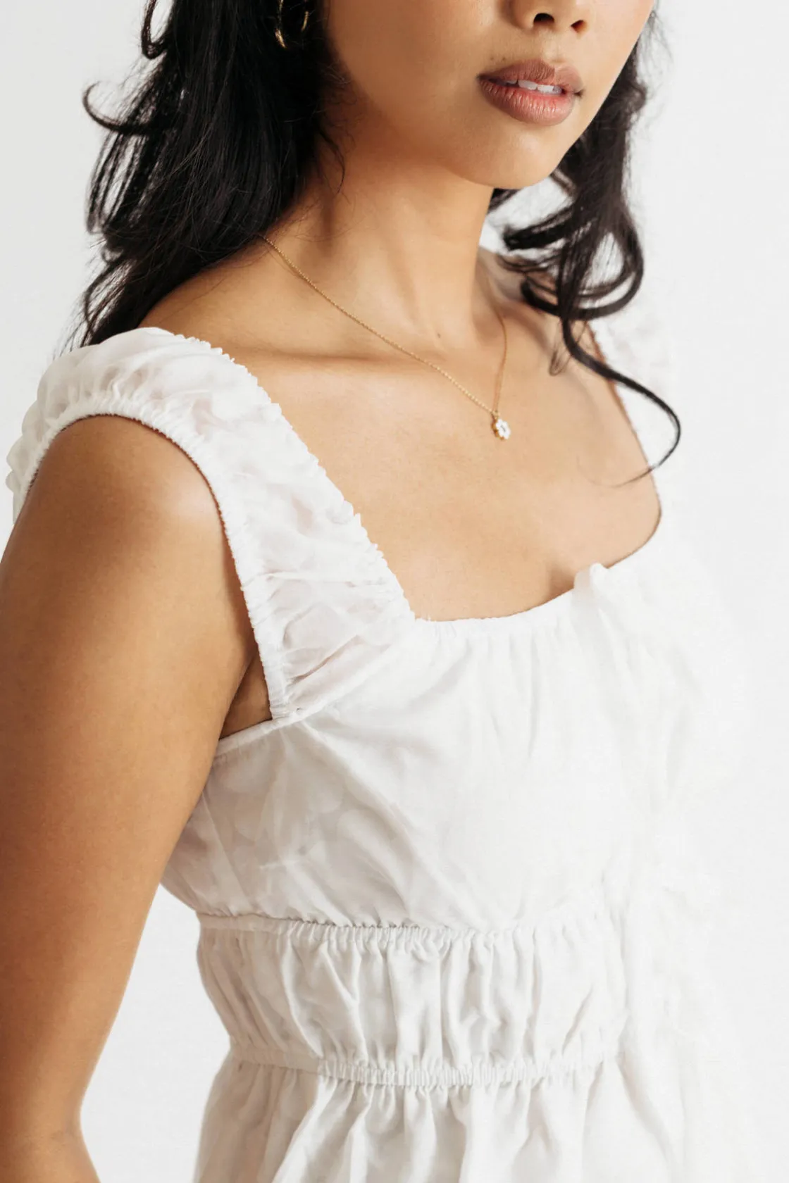 Tobi West Coast Love Ruched Tie Skater Mini Dress