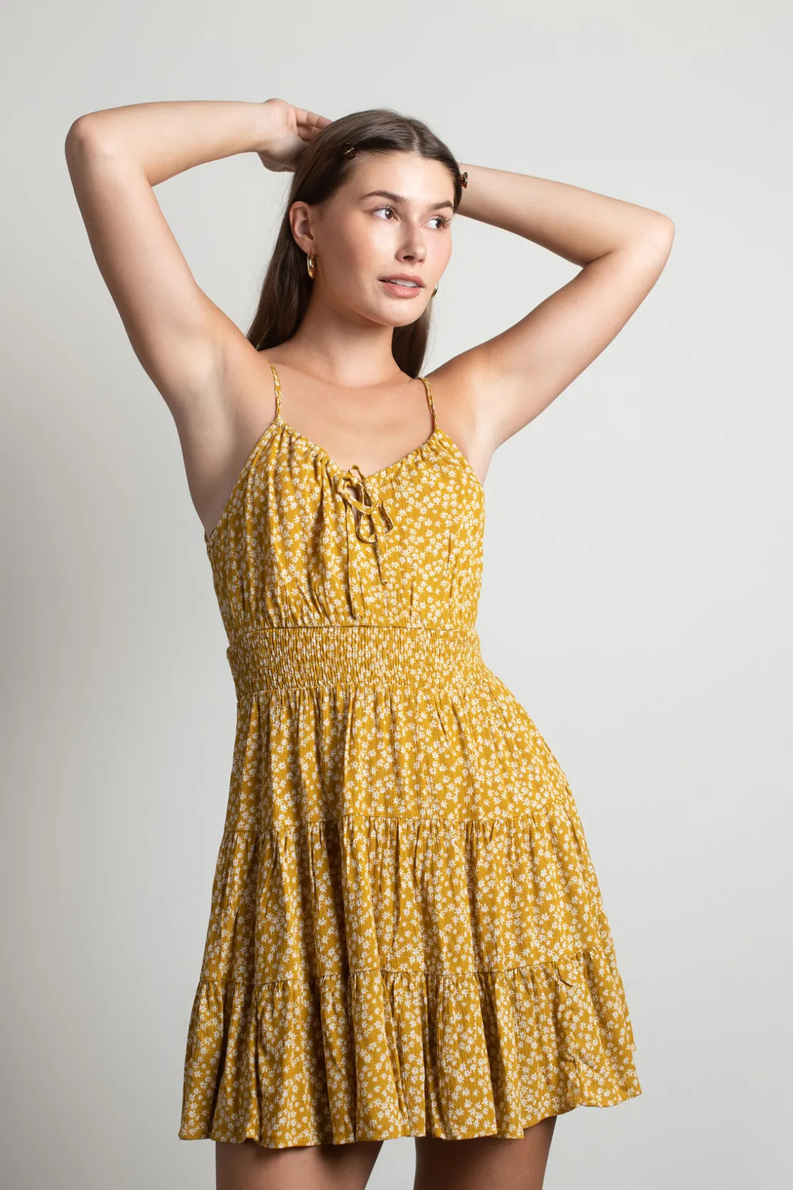 Tobi West Coast Sun Floral Skater Mini Dress -