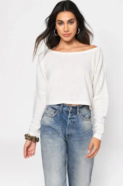 Tobi What Lovers Do Ribbed Top - White