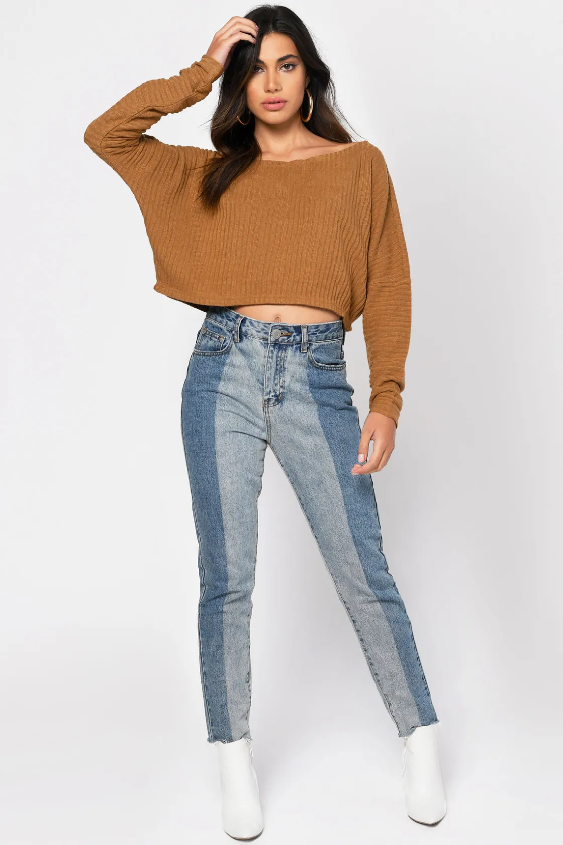 Tobi What Lovers Do Ribbed Top - White