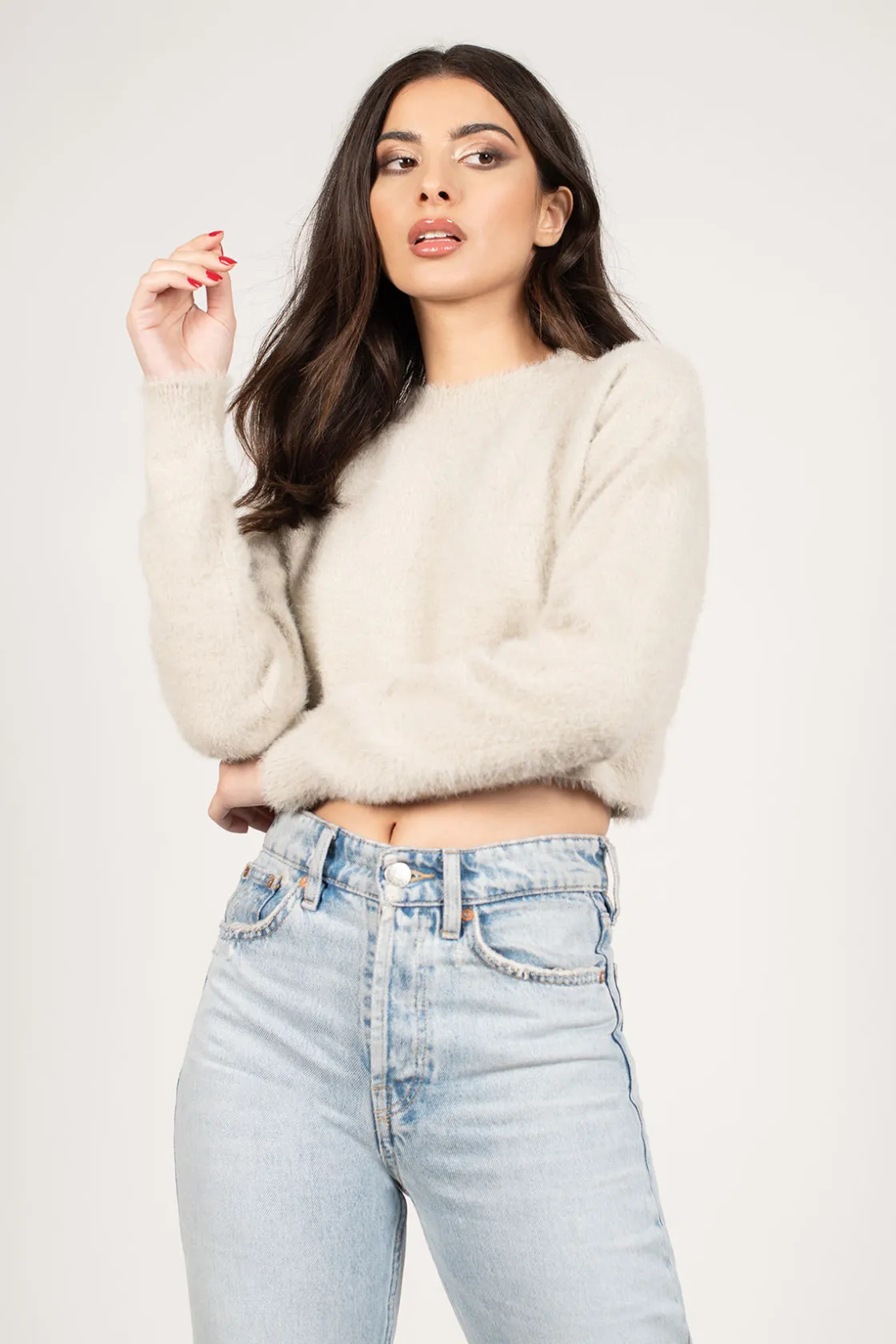 Tobi What The Fuzz Crop Top -