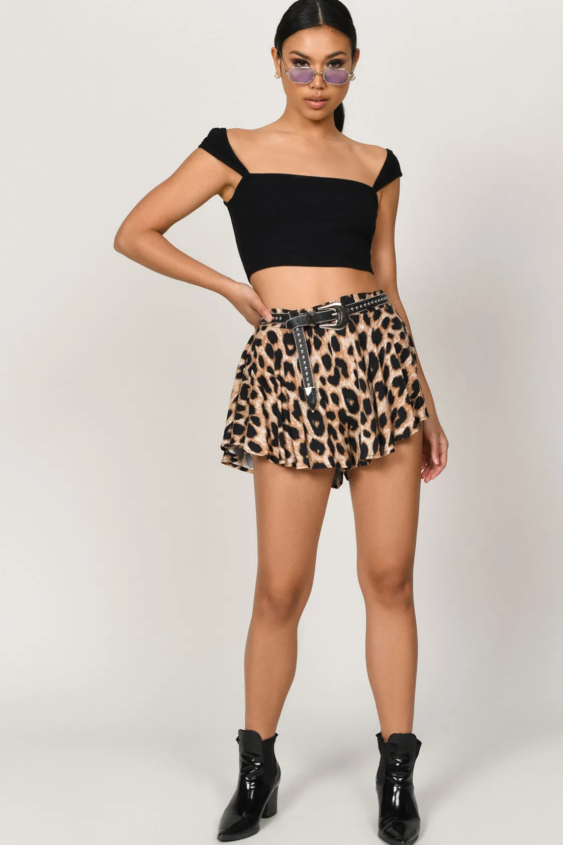 Tobi What's Your Angle Crop Top - Black