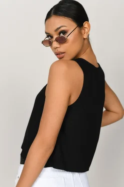Tobi Willow Crop Top - Black