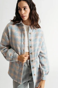 Tobi Winter Daze Houndstooth Shacket -