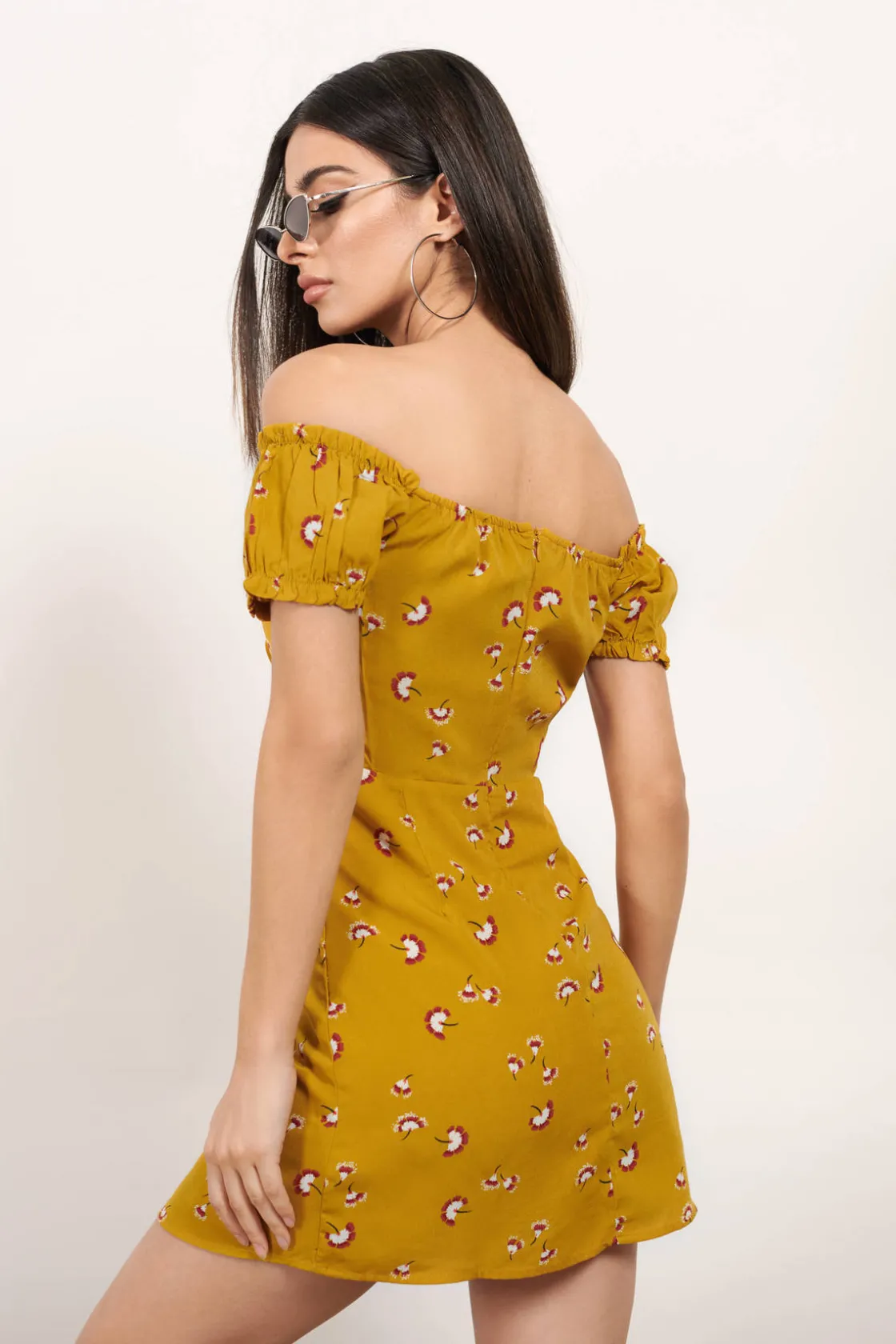 Tobi Wish Away Floral Skater Mini Dress -